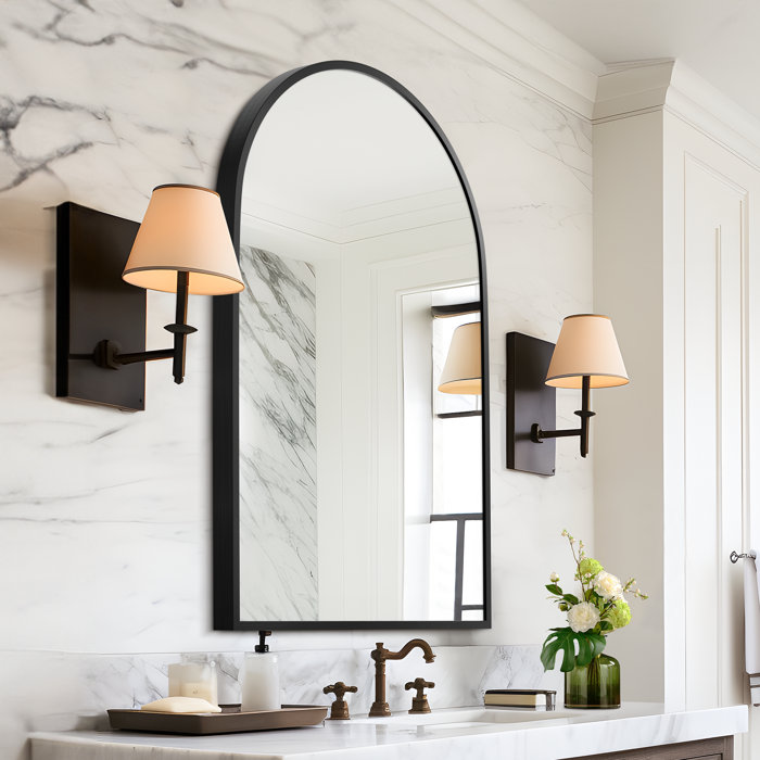 Mercury Row® Vercher Metal Arched Bathroom/Vanity Mirrors & Reviews ...